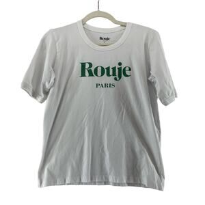 Rouje Paris White Short Sleeve Tee Top Size 38 US 6